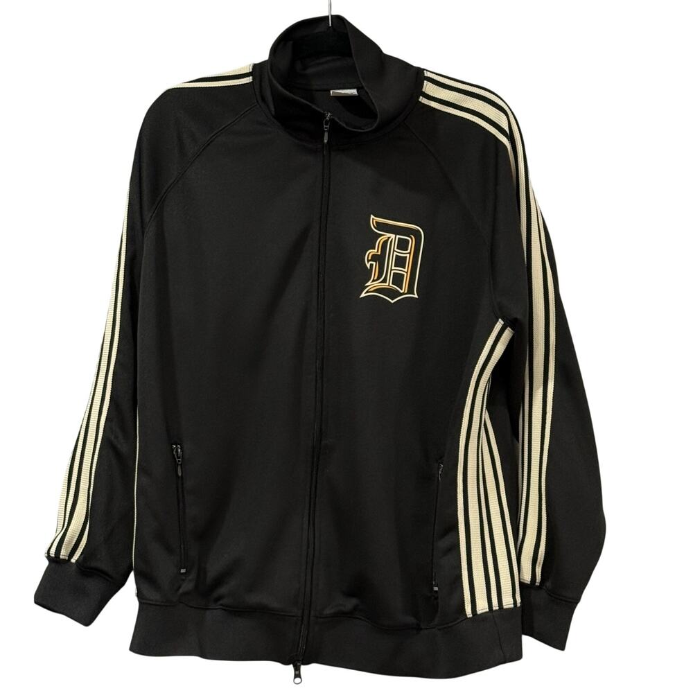 Detroit Tigers Men's Large Mock Neck Track Jacket Old English D Varsity Full Zip